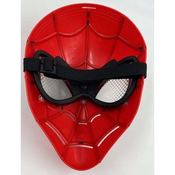 Hasbro Marvel Spiderman Mask 2018 Adjustable Strap Hard  Plastic  Breathe Holes - Picture 2 of 11